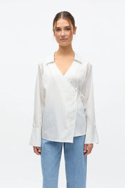 Enakron LS V-N Shirt White