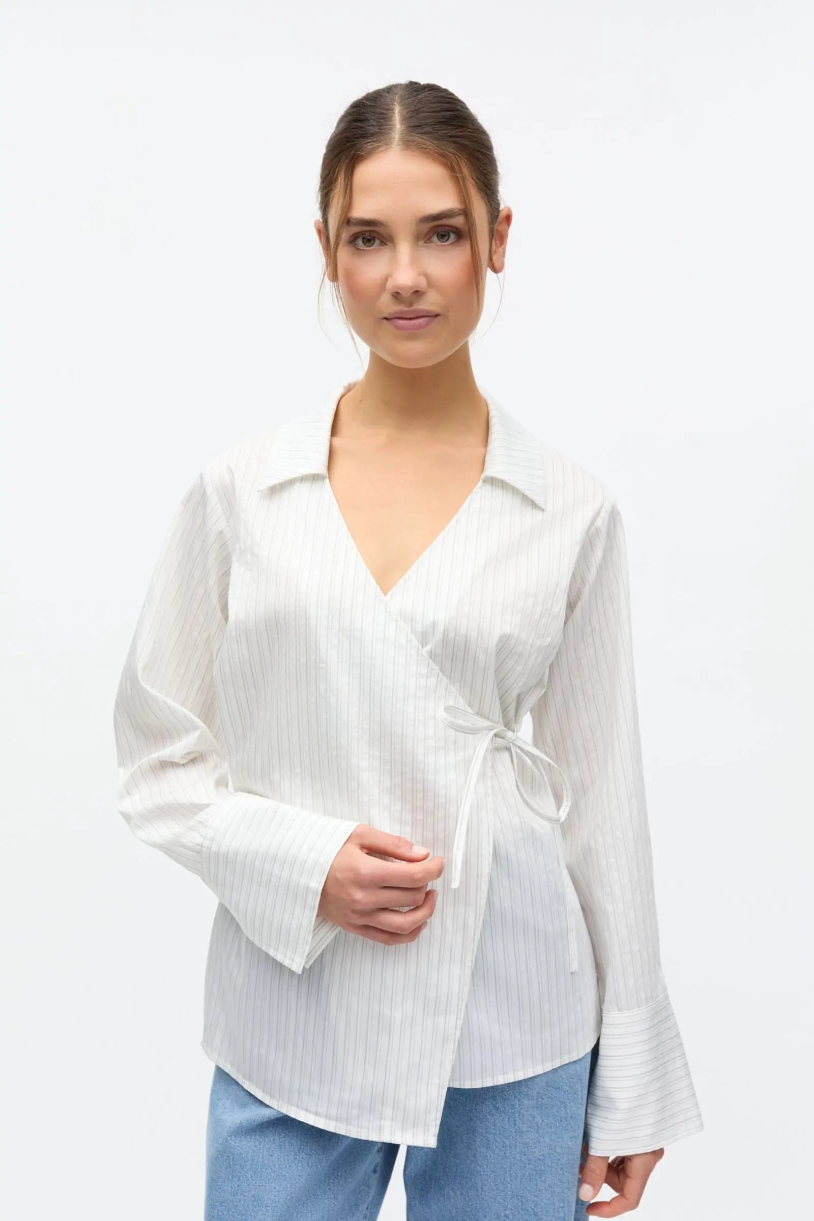 Enakron LS V-N Shirt White