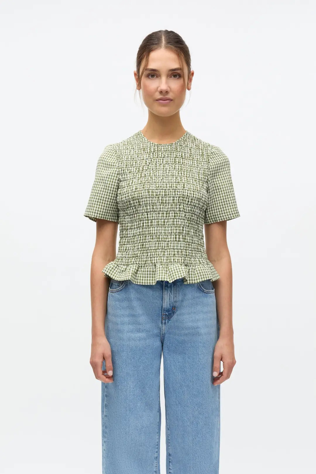 Enyumi SS Top Green Check