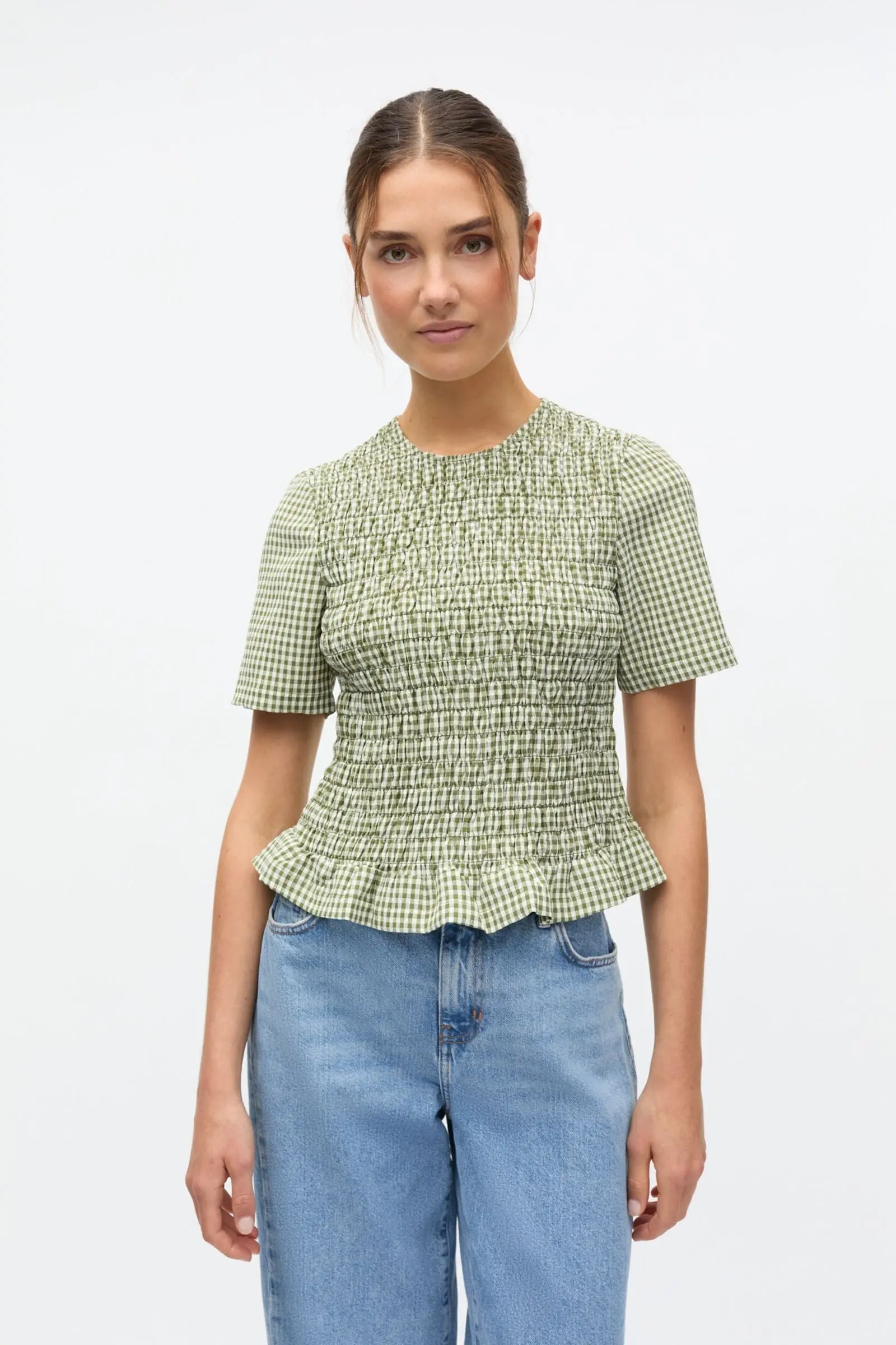 Enyumi SS Top Green Check