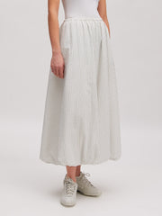 Reyna skirt creme blue stripes