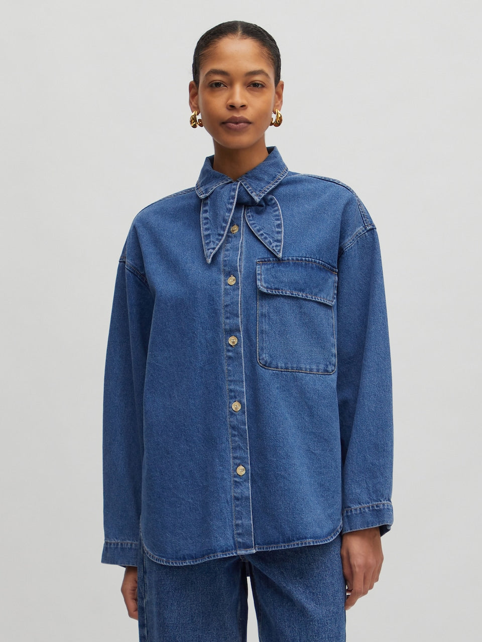 Anisha oversized denim shirt