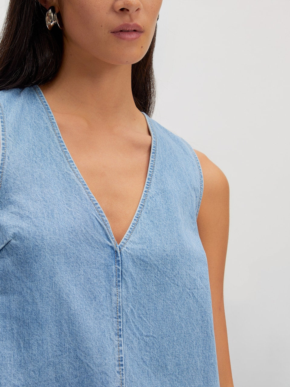 Xristina dress light blue denim