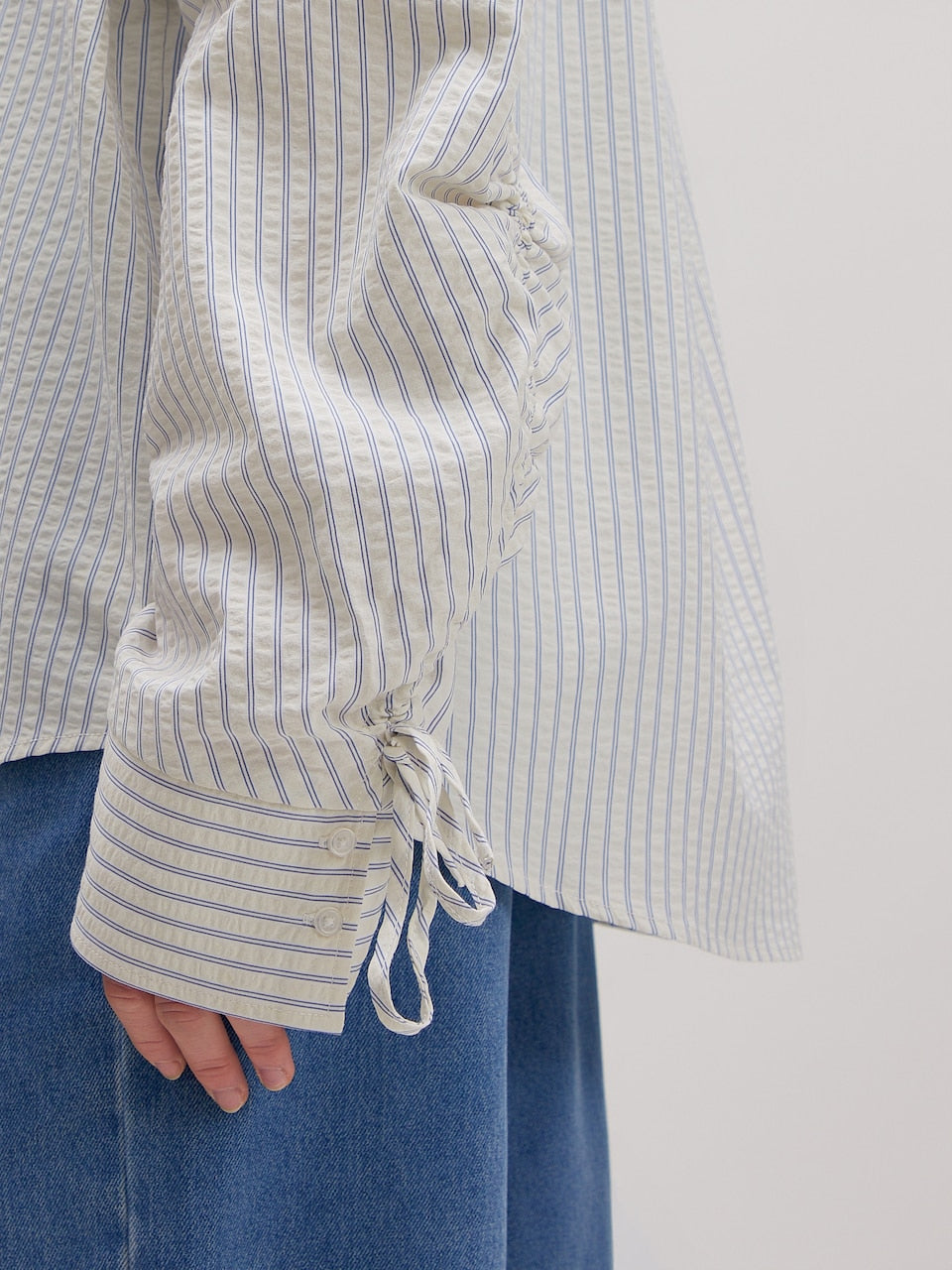 Hanni shirt creme blue stripes
