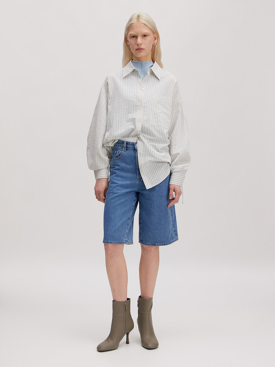 Hanni shirt creme blue stripes