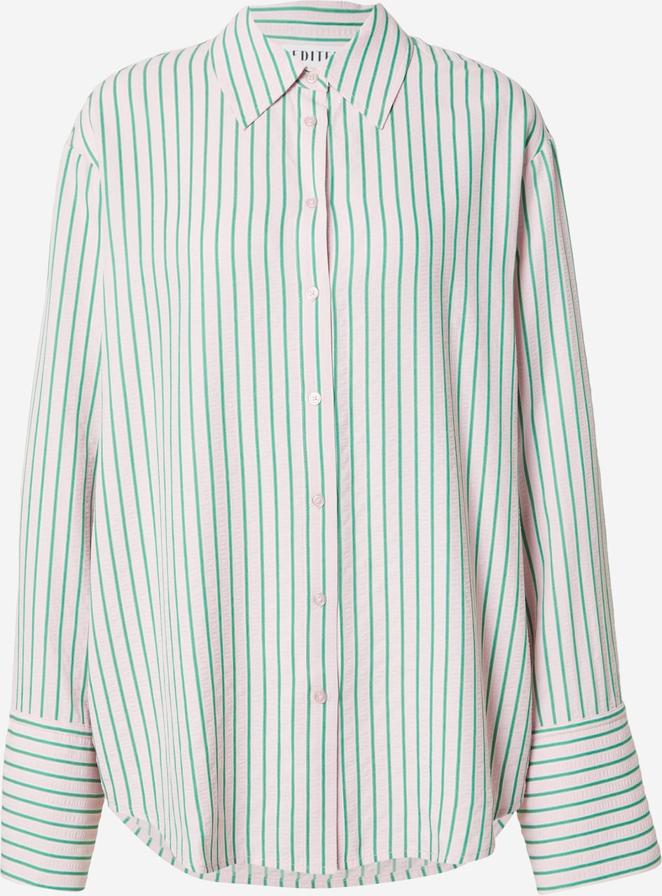 Juri shirt pink green stripes