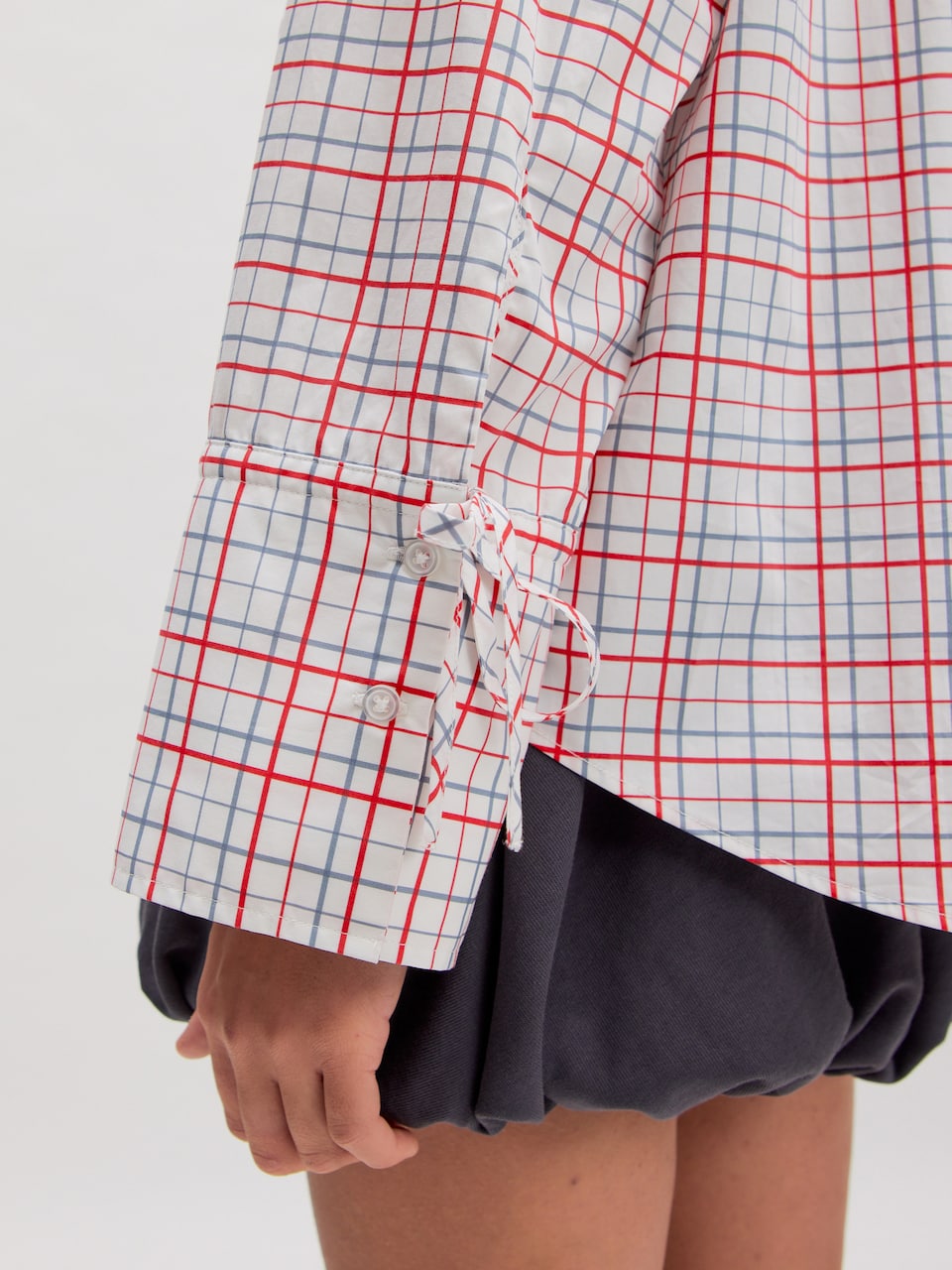 Juri Shirt white red checkered