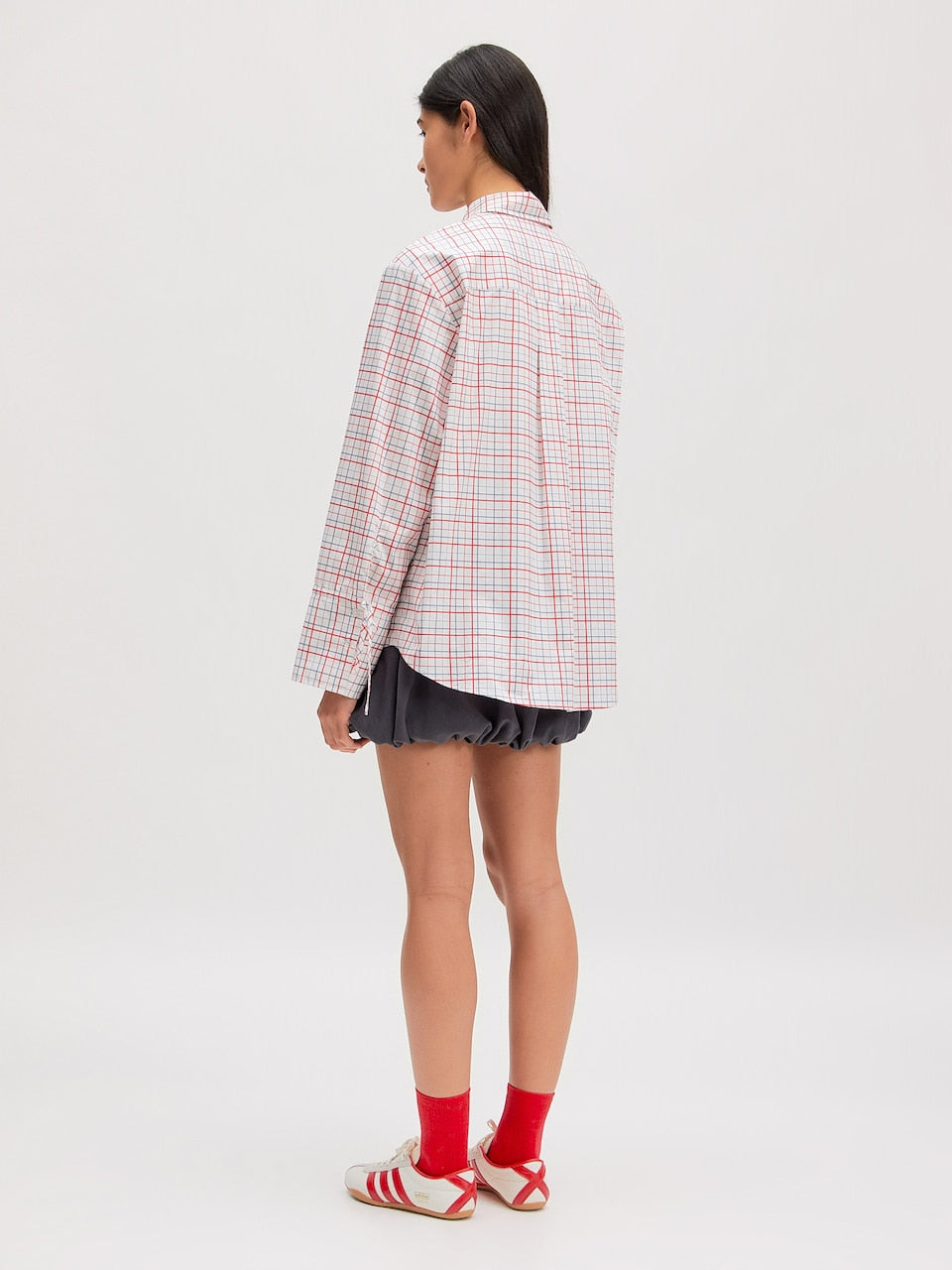 Juri Shirt white red checkered
