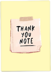 thank you note card