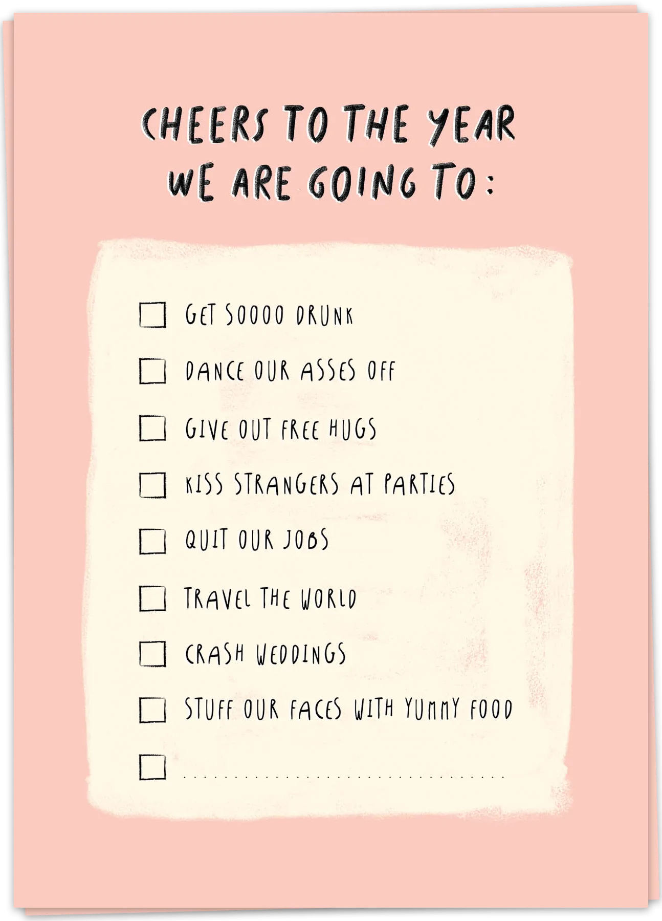 year bucketlist card