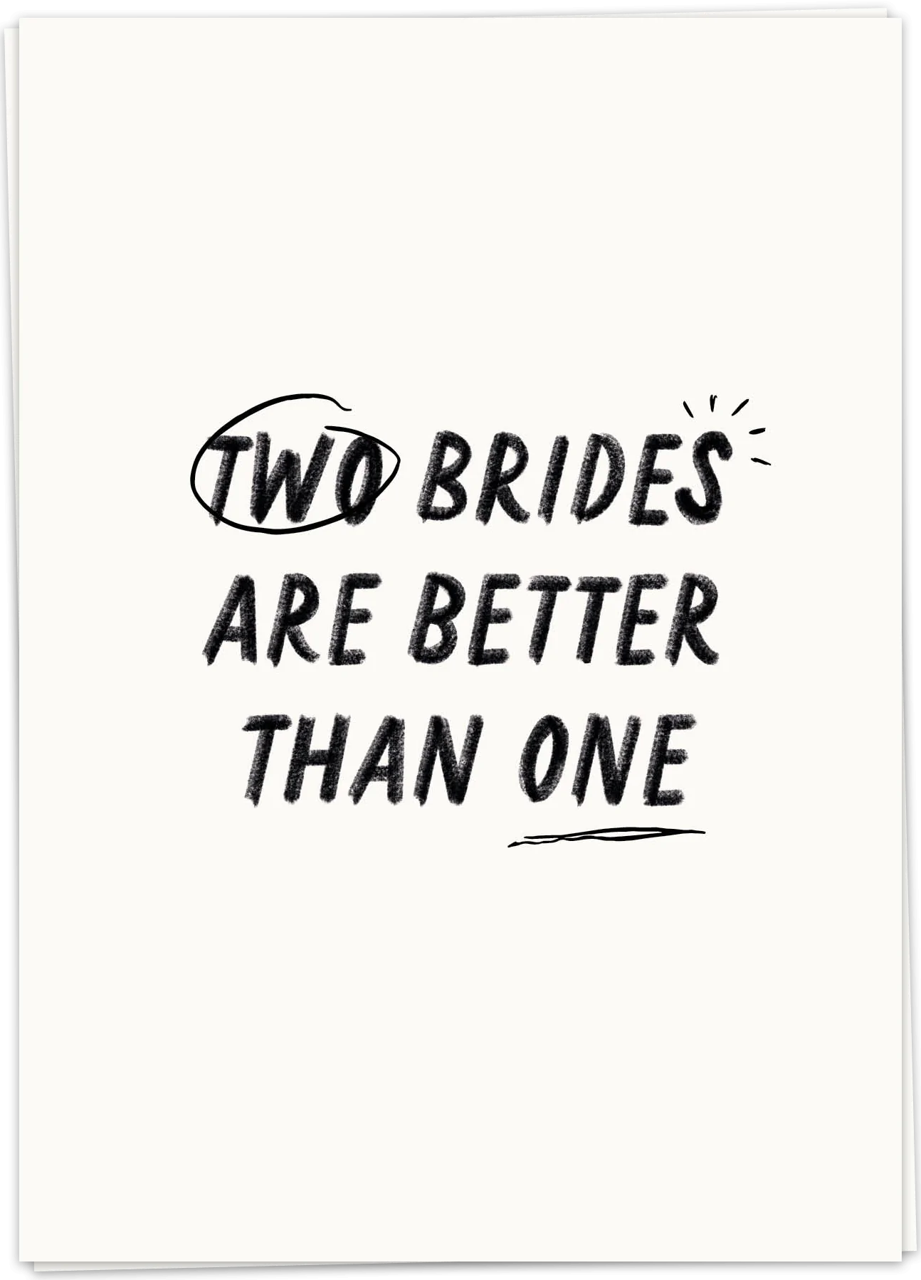 two brides card