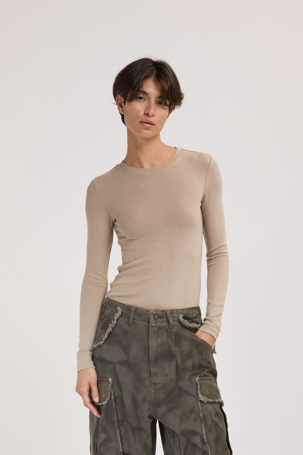 Beige longsleeve zarah