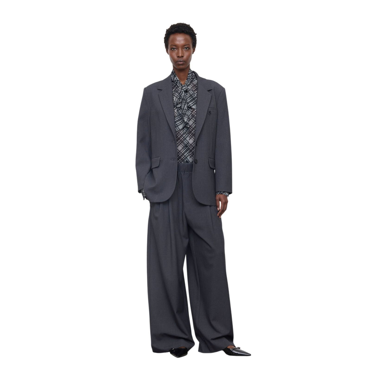 Blazer grey stitched