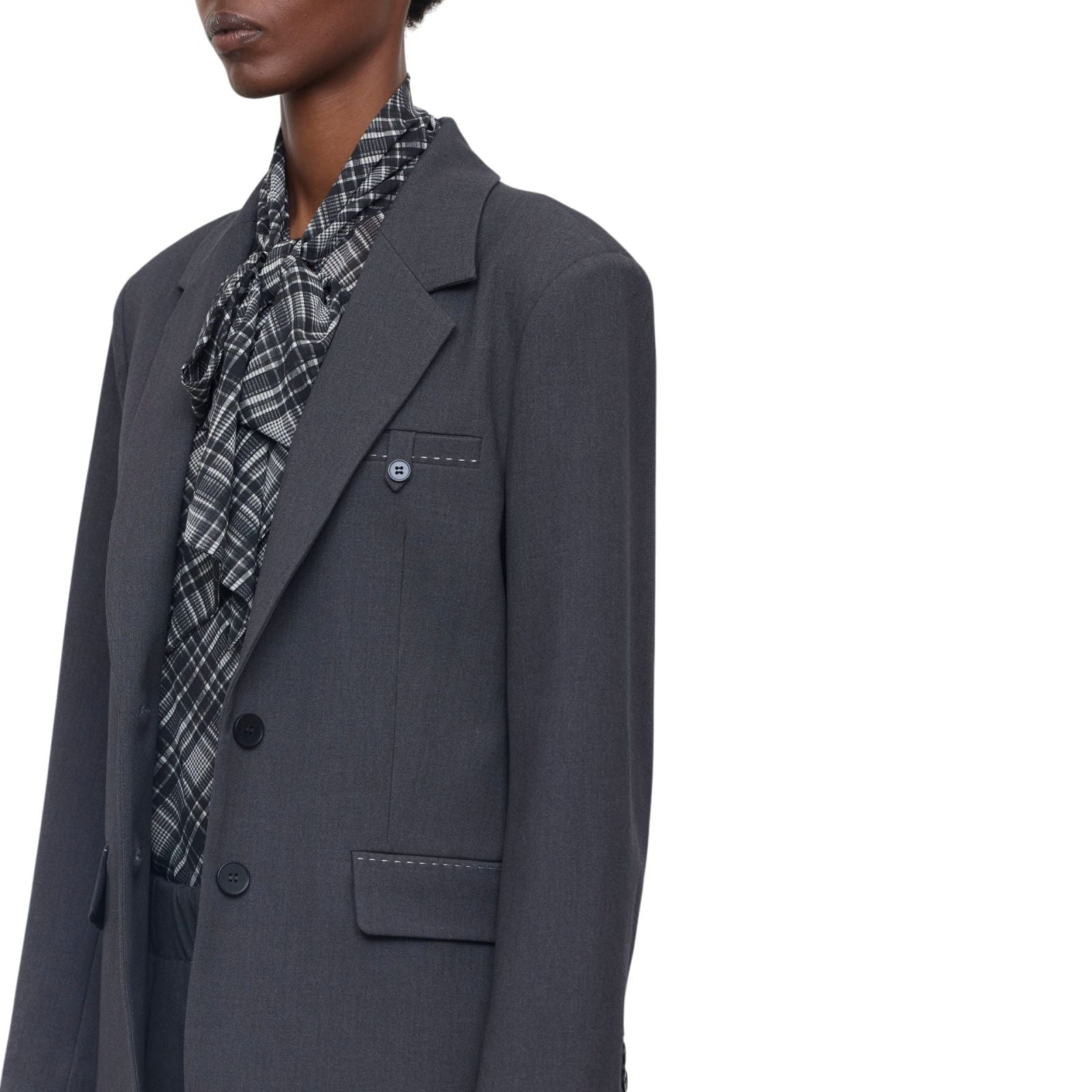 Blazer grey stitched