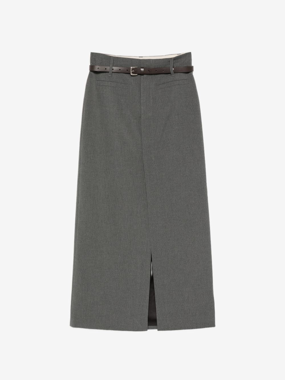 Office grey pinstripe skirt