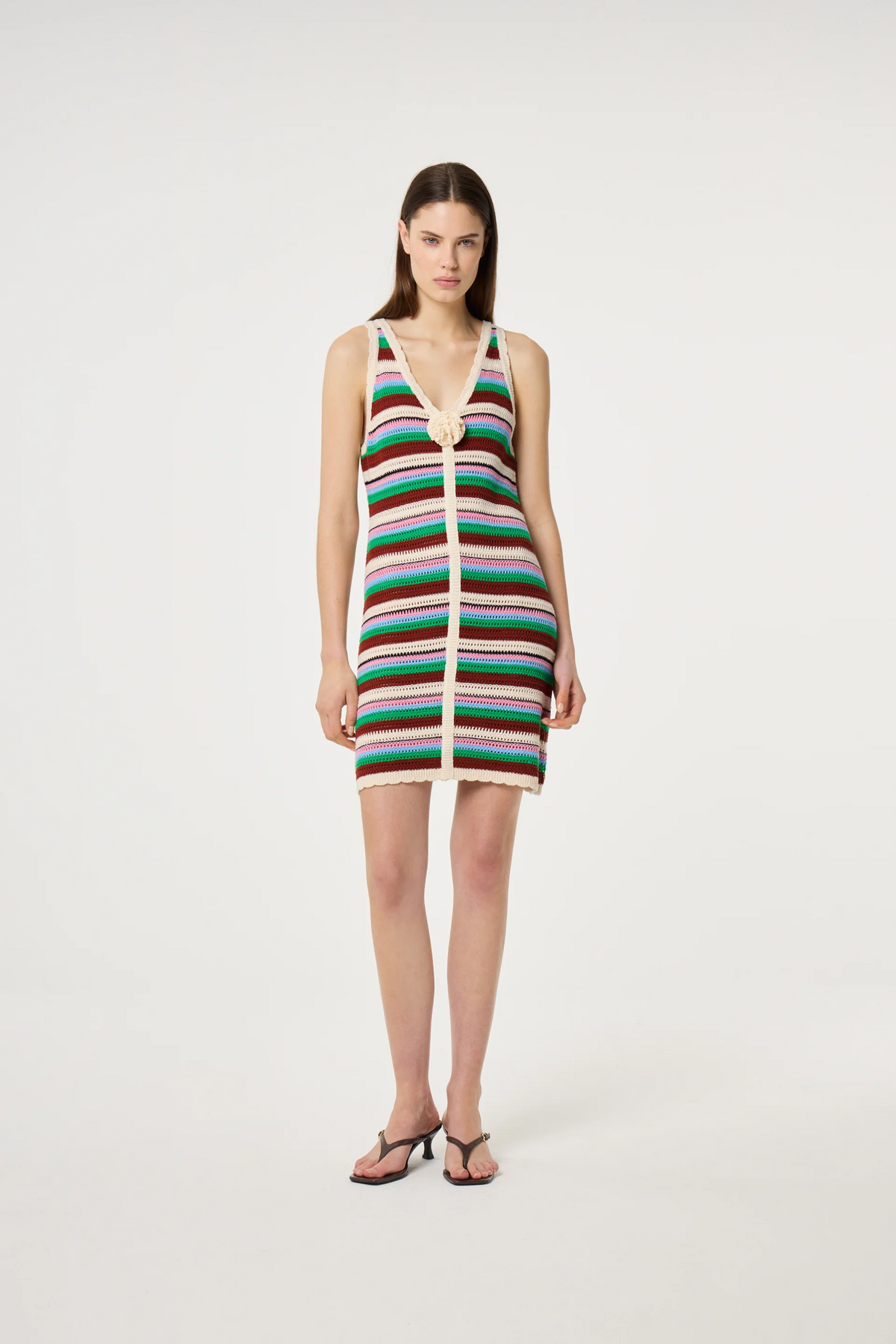 Pauline dress multi stripes