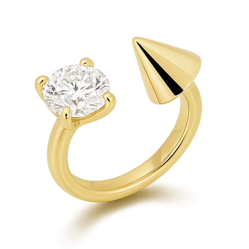 Spike Diamond Ring Gold