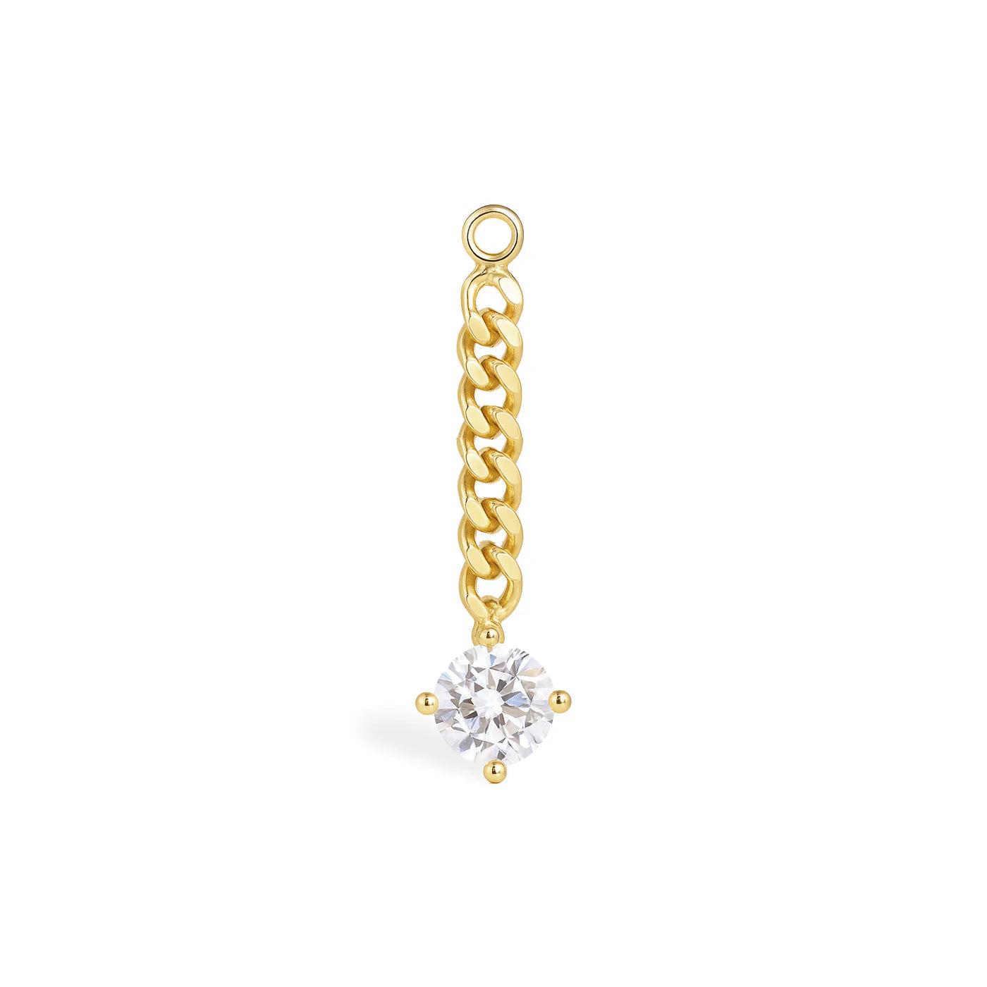 Diamond On A Chain Charm Gold