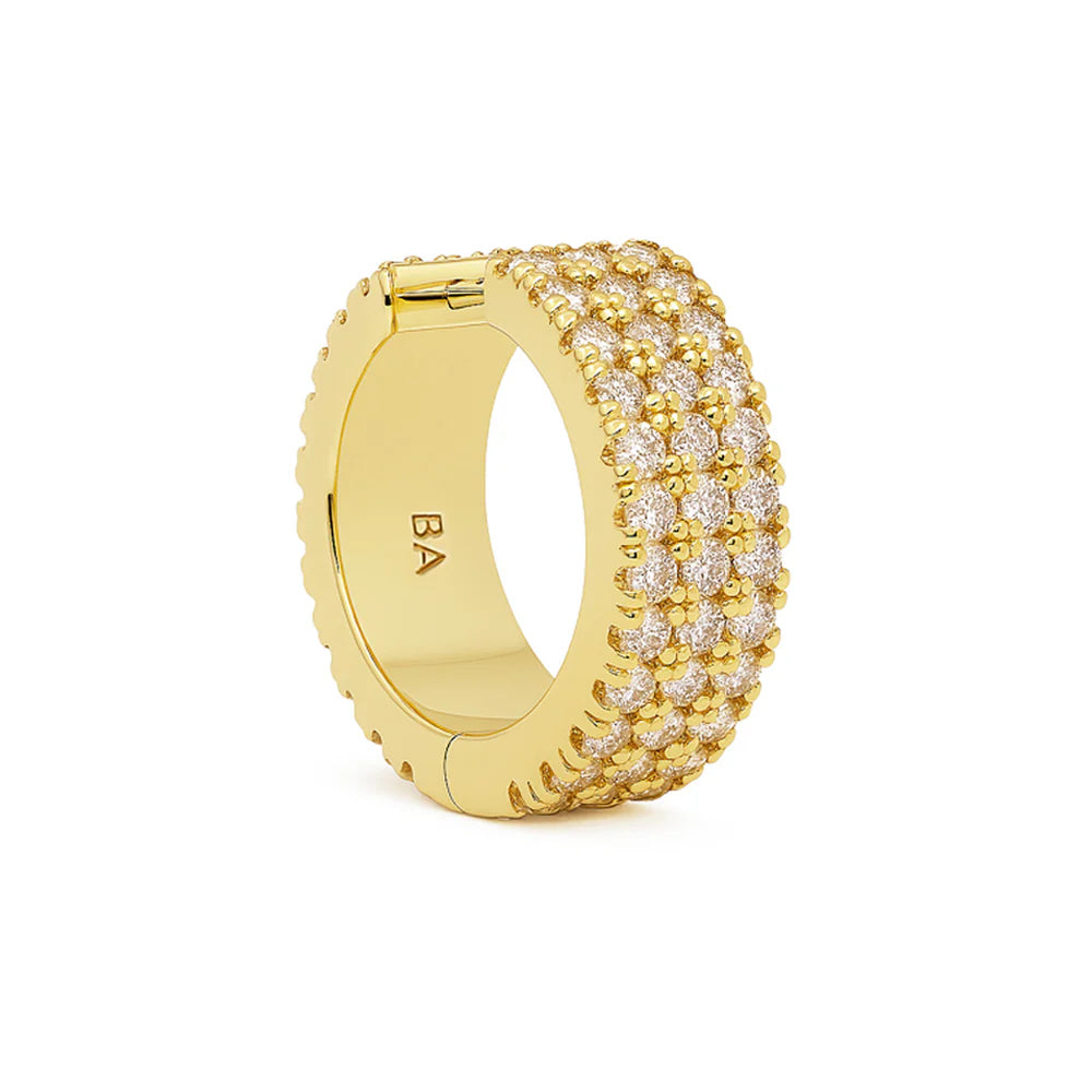 Flat Diamond Earring Gold