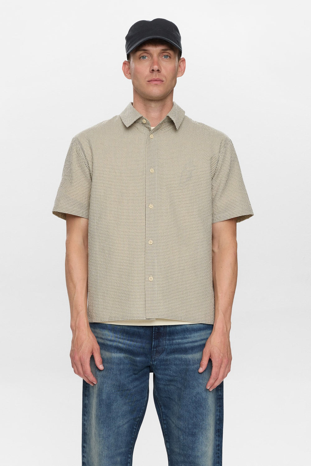 Akotto check ss shirt forest night