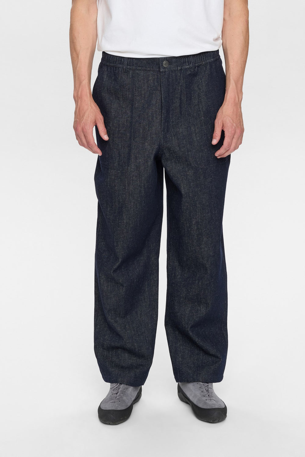 Akjakob denim fatique jeans dark blue