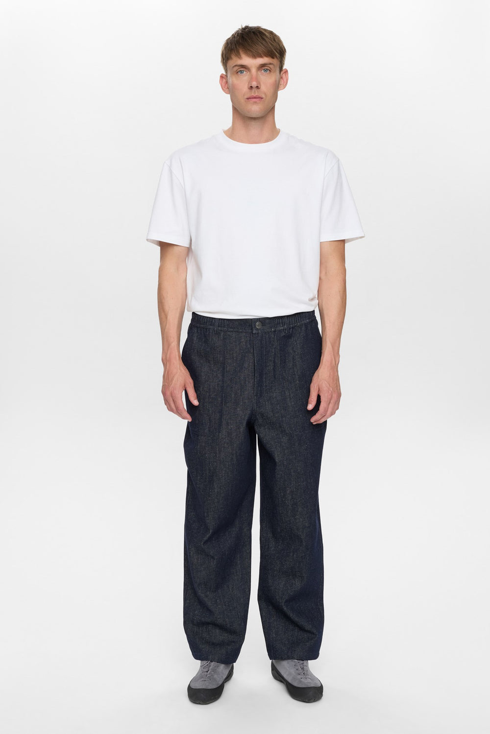Akjakob denim fatique jeans dark blue