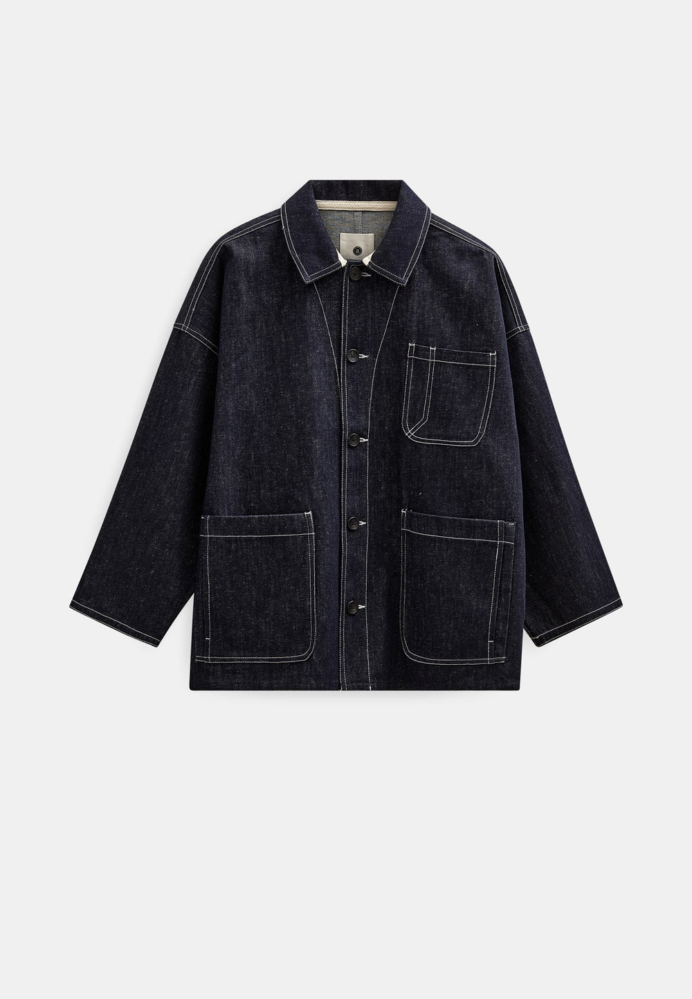 Akowen denim overshirt dark blue