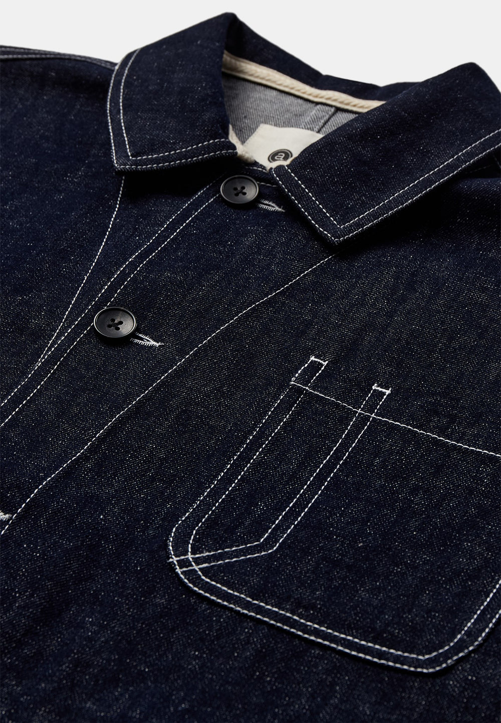 Akowen denim overshirt dark blue