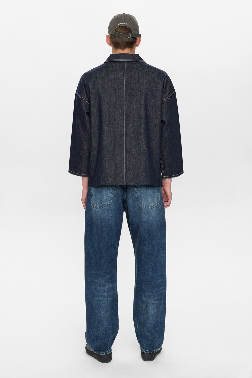 Akowen denim overshirt dark blue