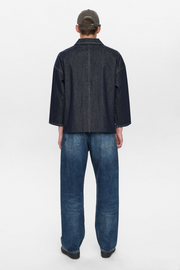 Akowen denim overshirt dark blue