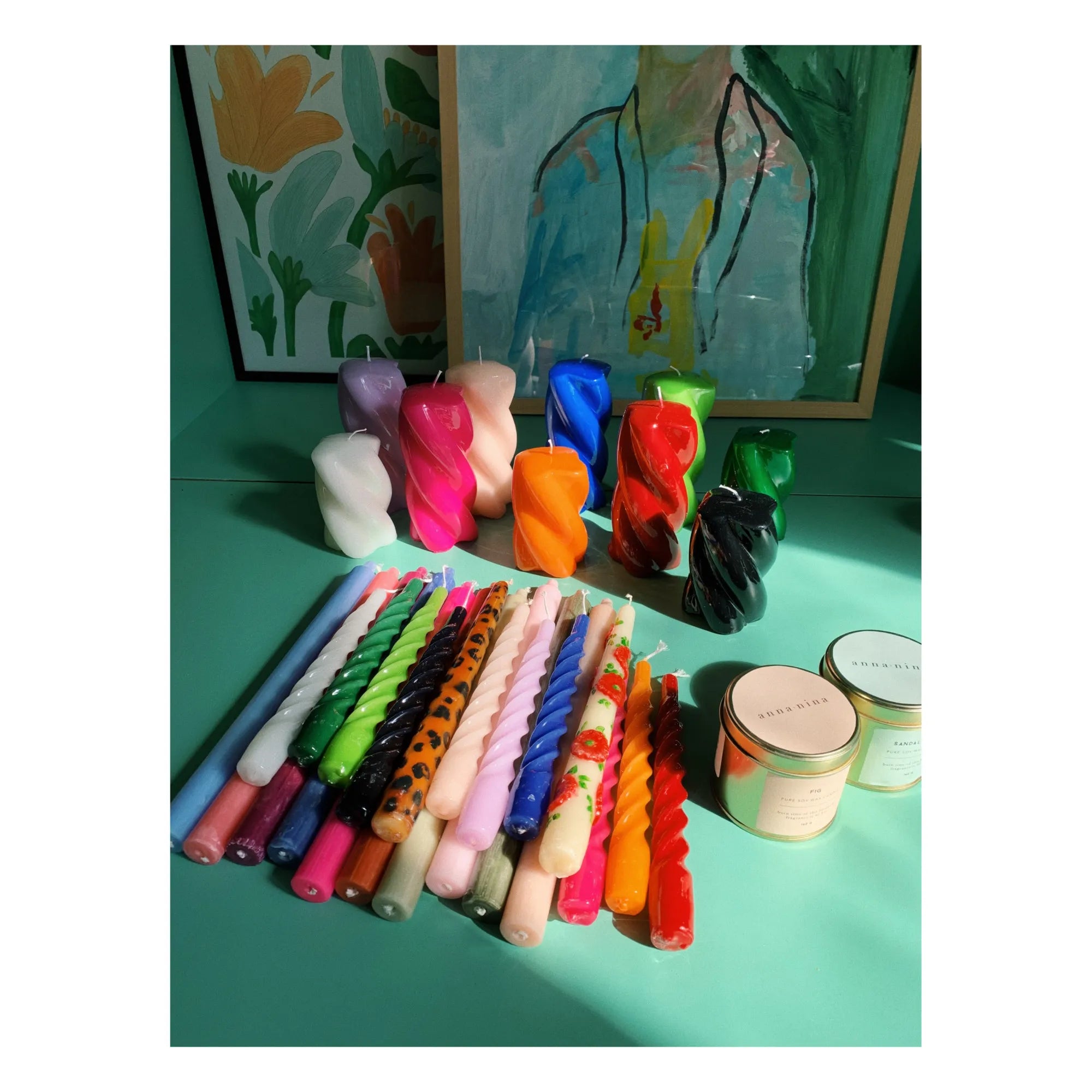 Long Twisted Candle Lilac