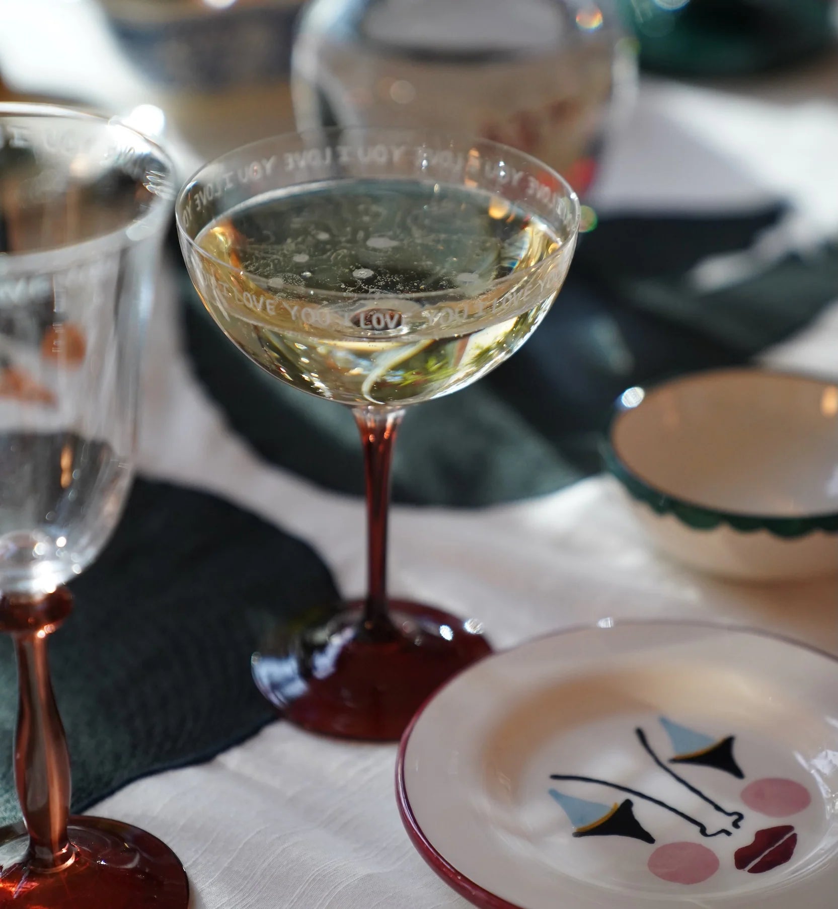 I Love You Champagne Glass