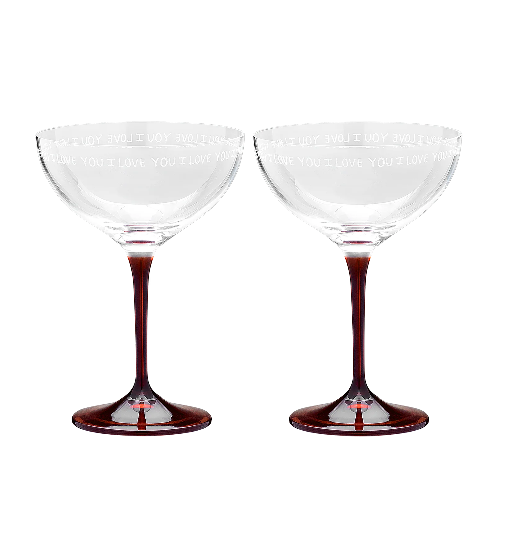 I Love You Champagne Glass