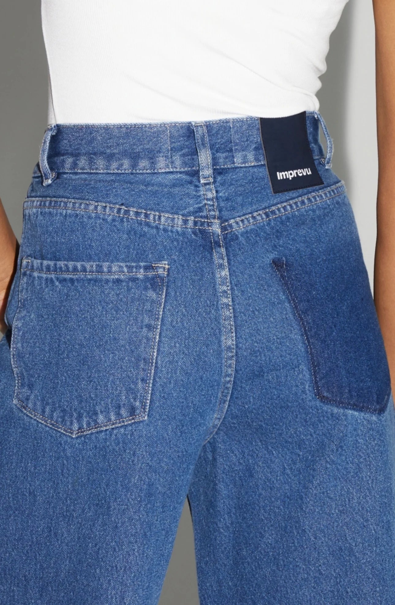 Denim Pants Palazzo Dark Blue