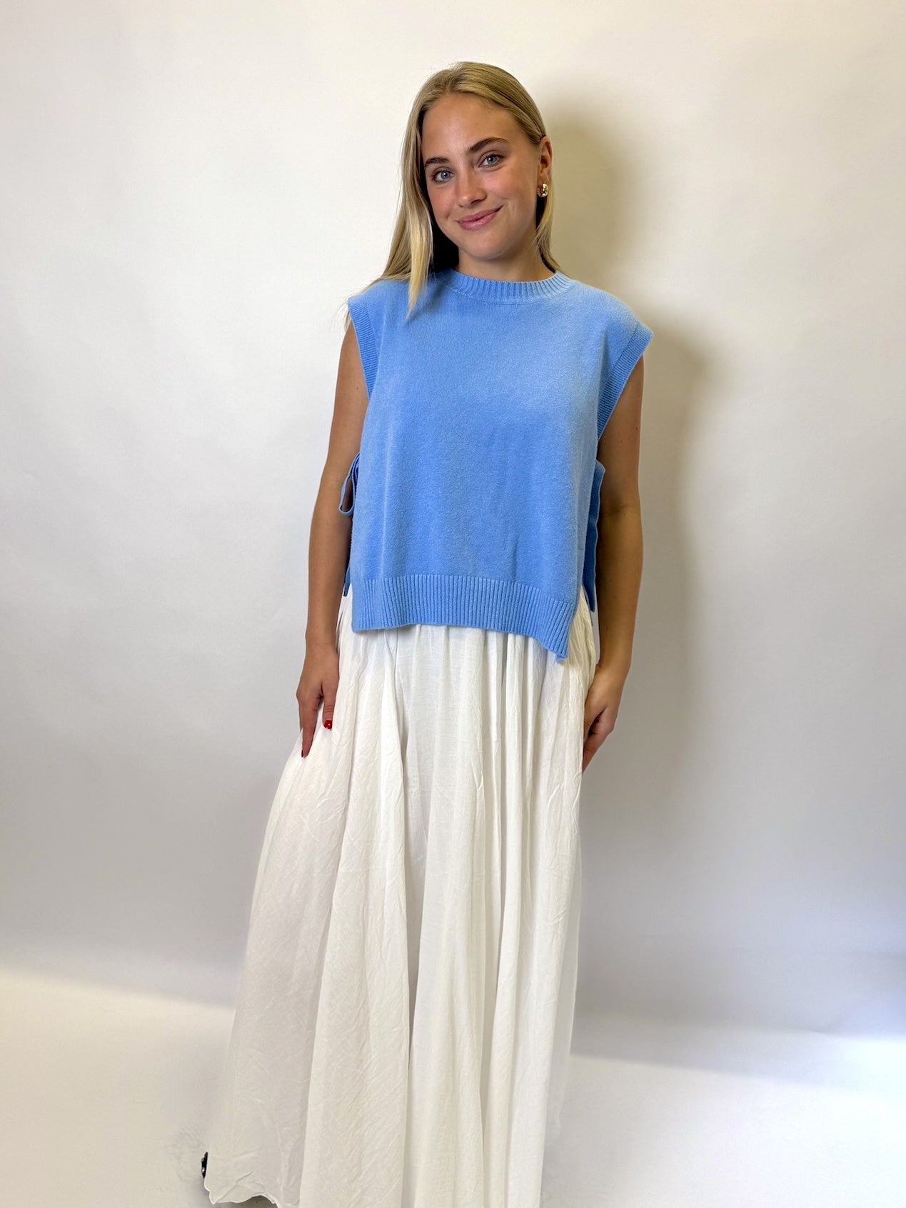 Flowy Maxi Skirt Blanc
