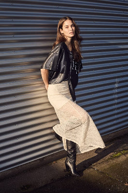 New Lace Skirt Creme