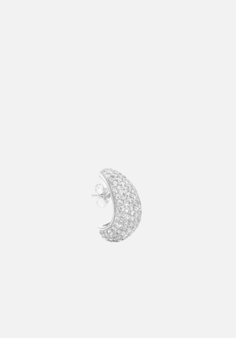 Small Bulb Diamond Earstud Silver