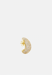Small Bulb Diamond Earstud Gold