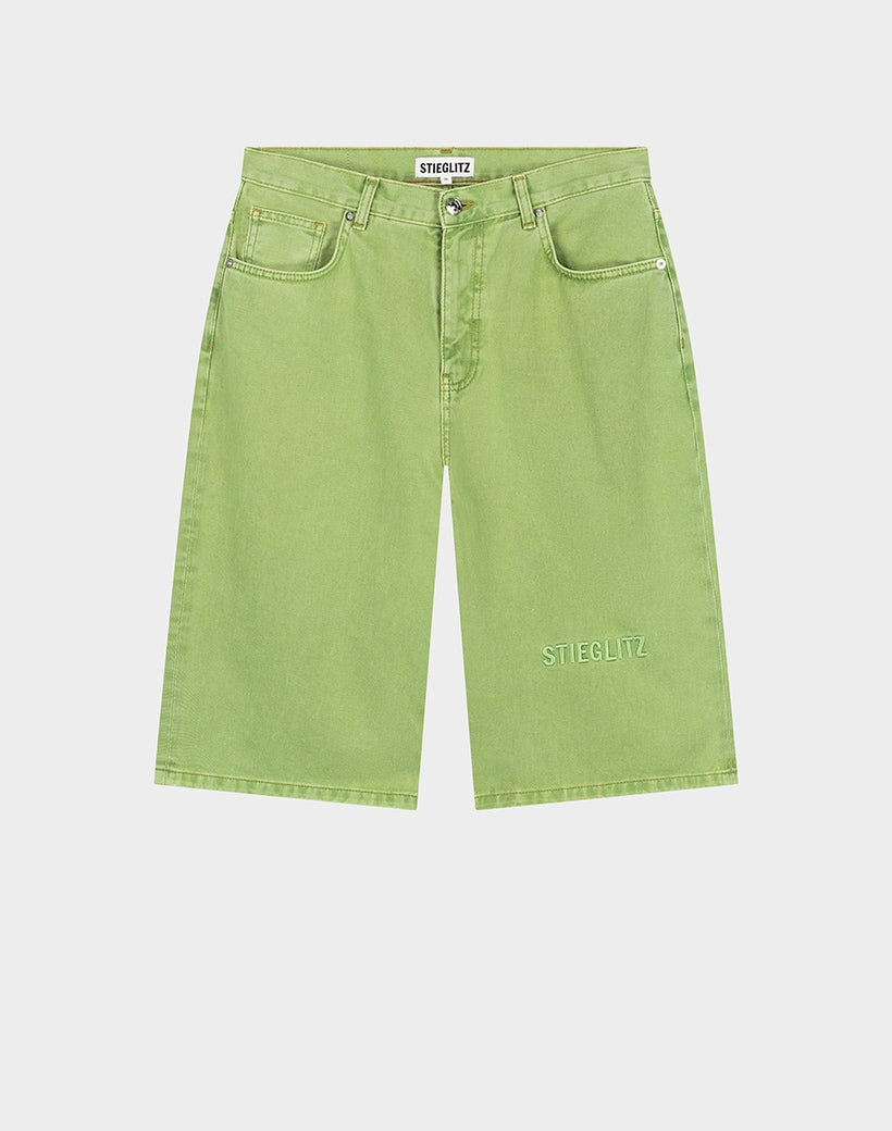 Alexio denim shorts green