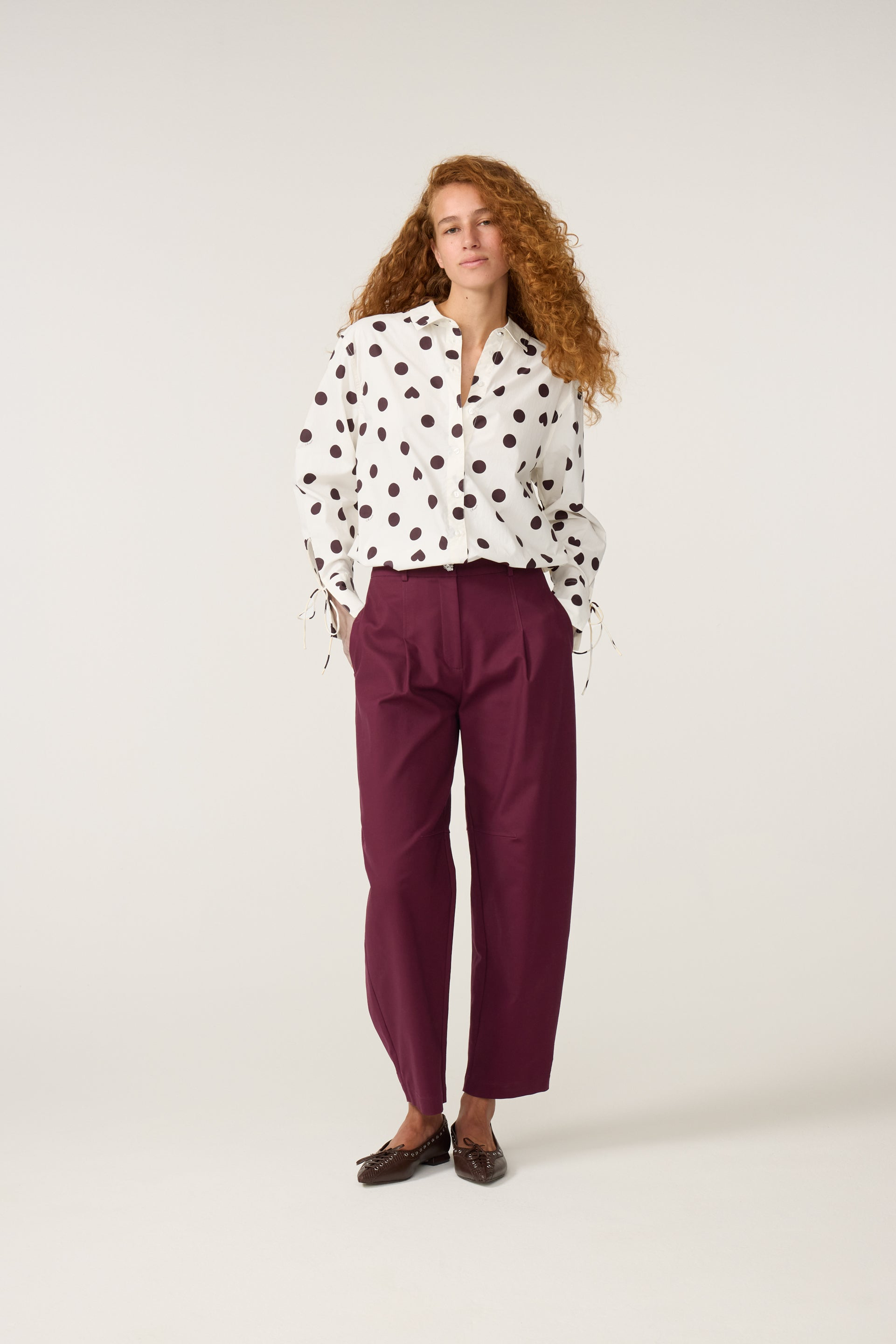 Ade blouse printed hearts dots