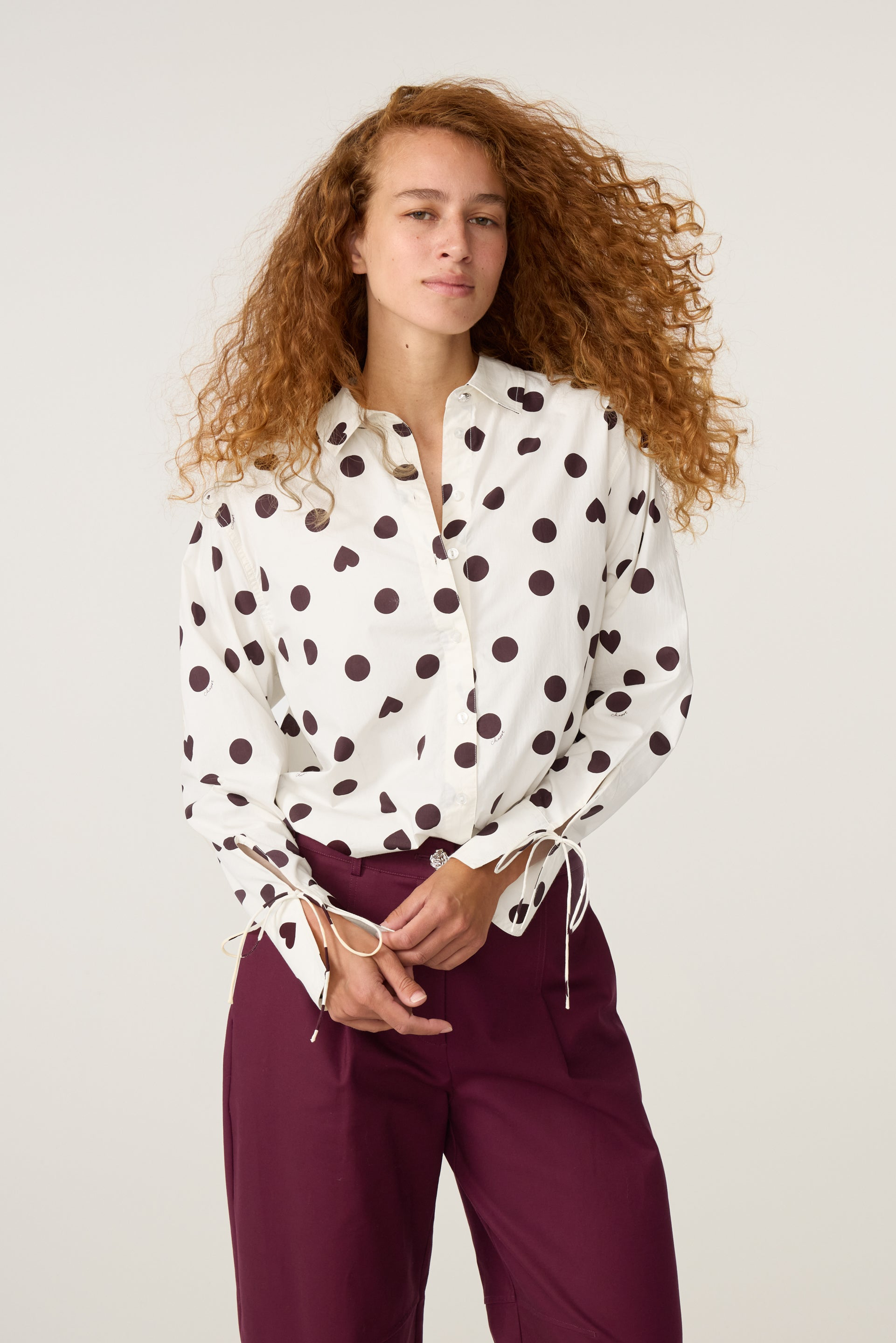 Ade blouse printed hearts dots