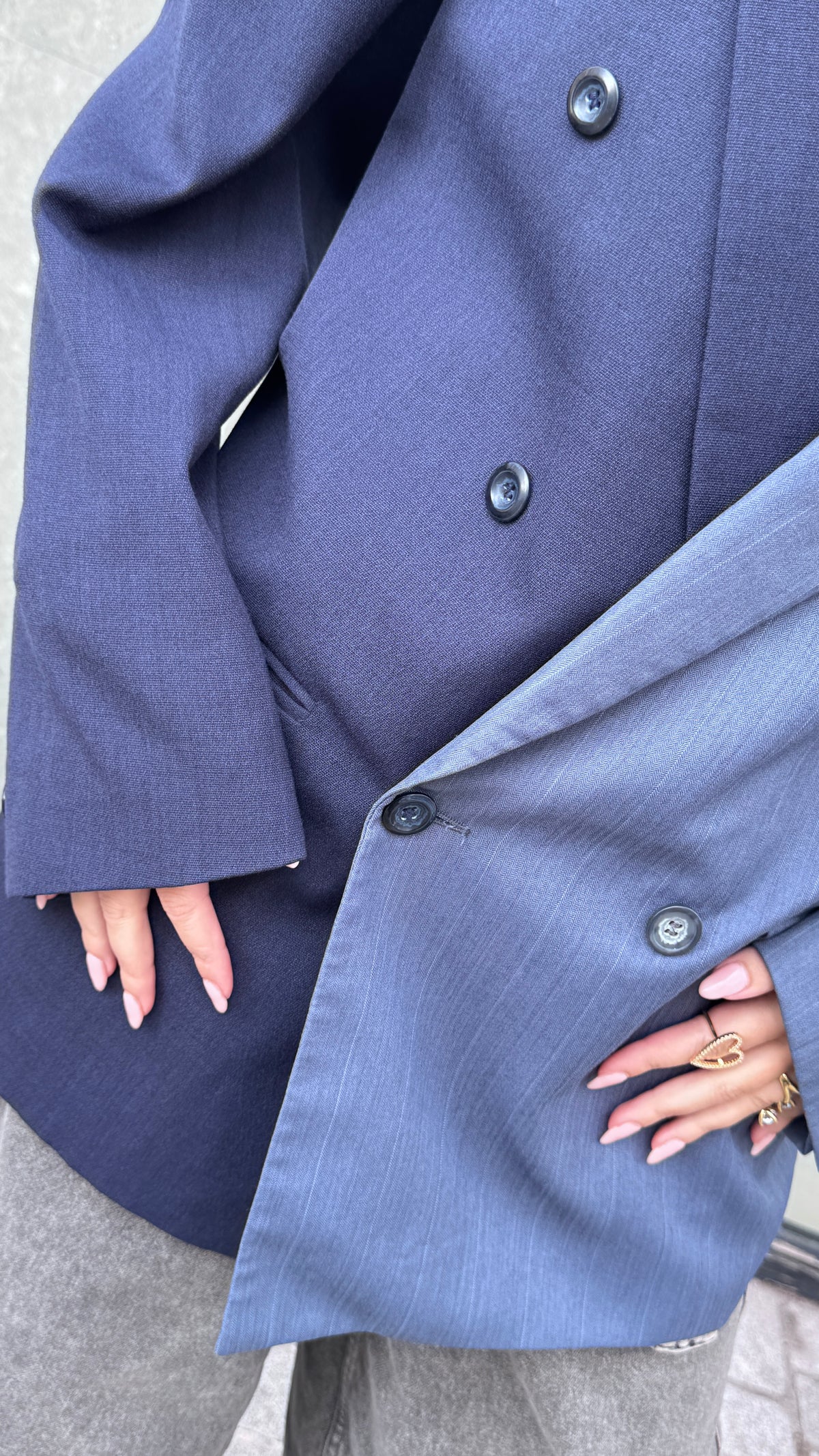 Twin Blazer Navy Blue M/L