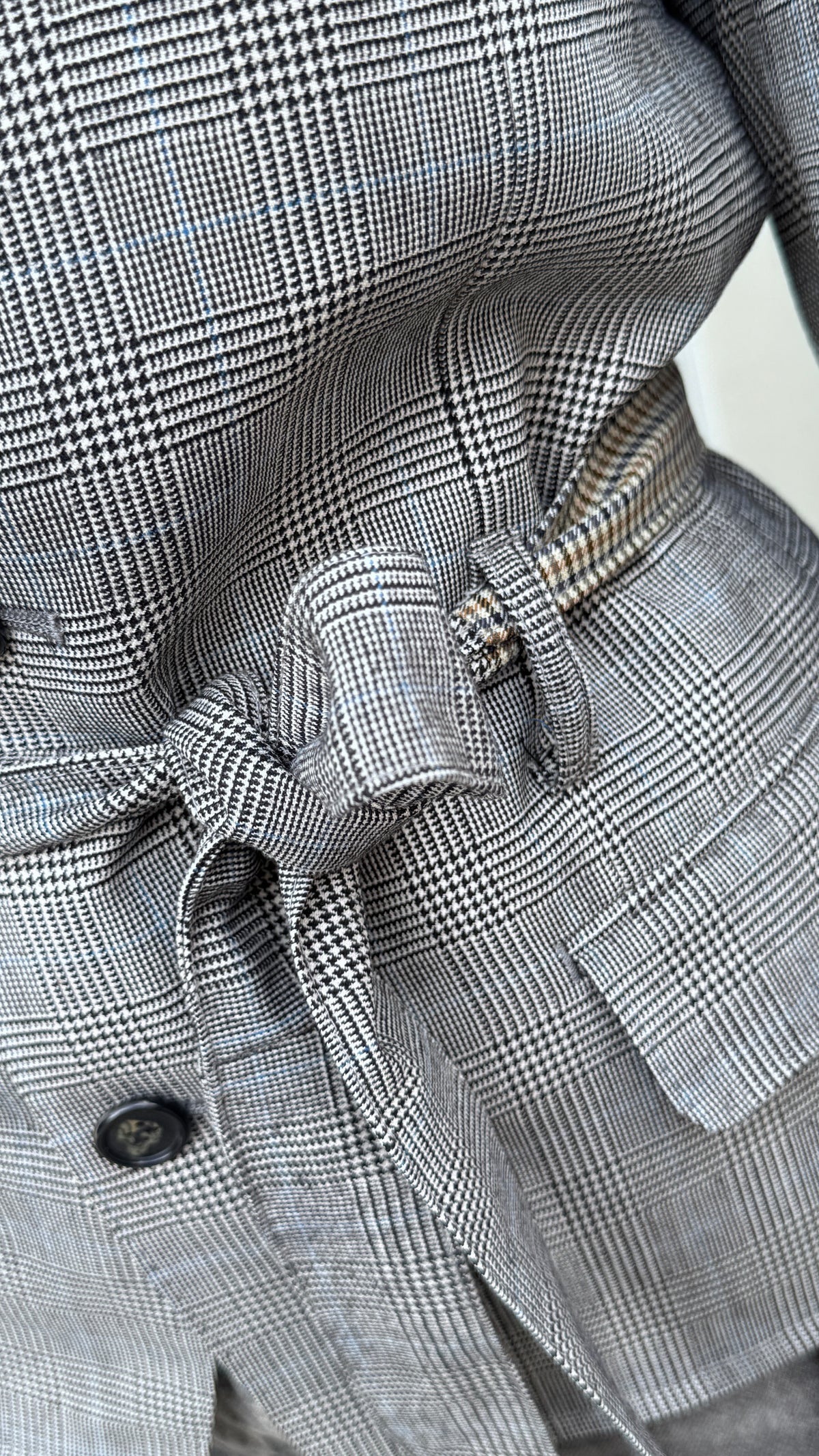 Hourglass Blazer Grey Big Checks S/M