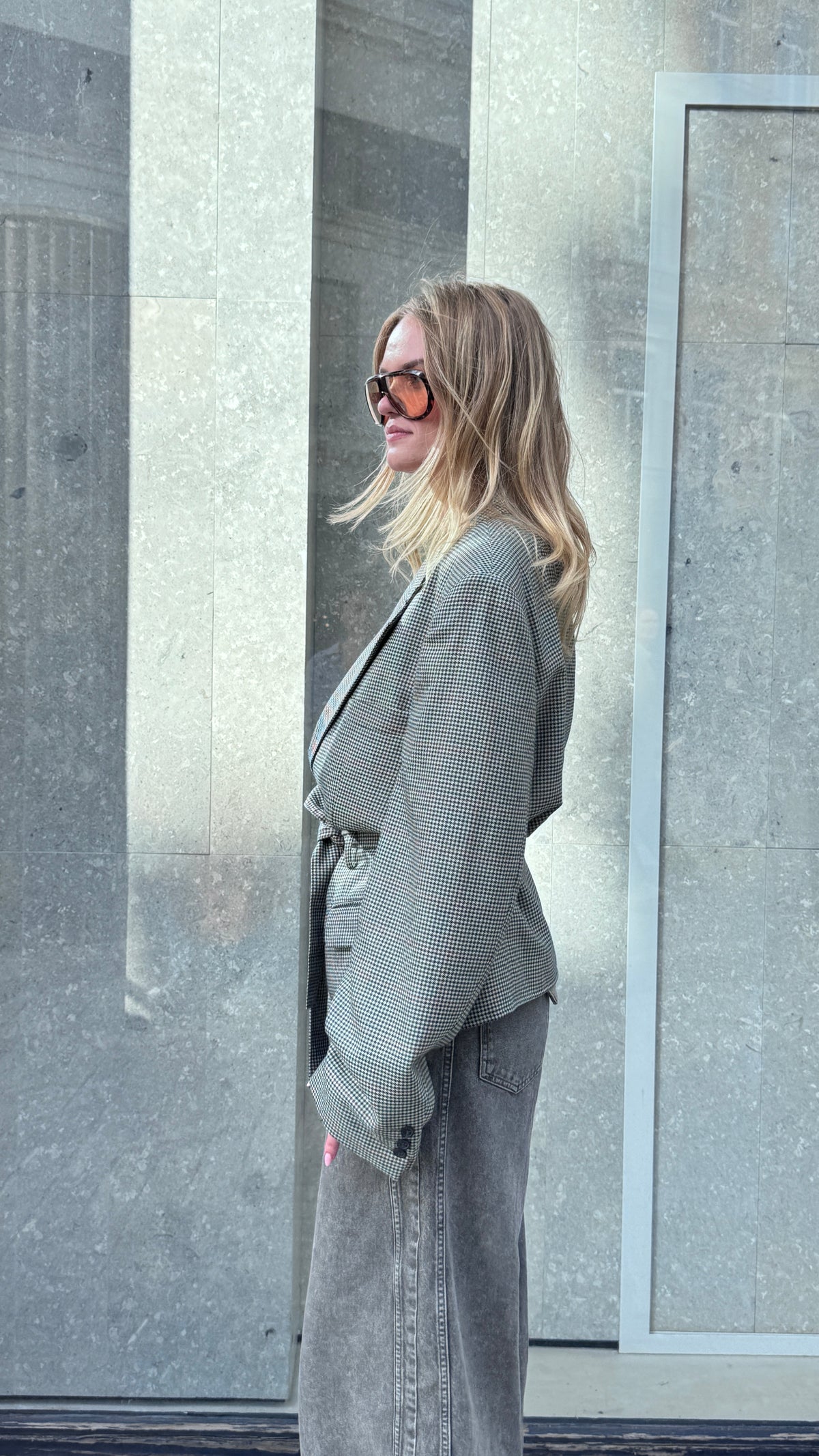 Hourglass Blazer Blue Checks M/L