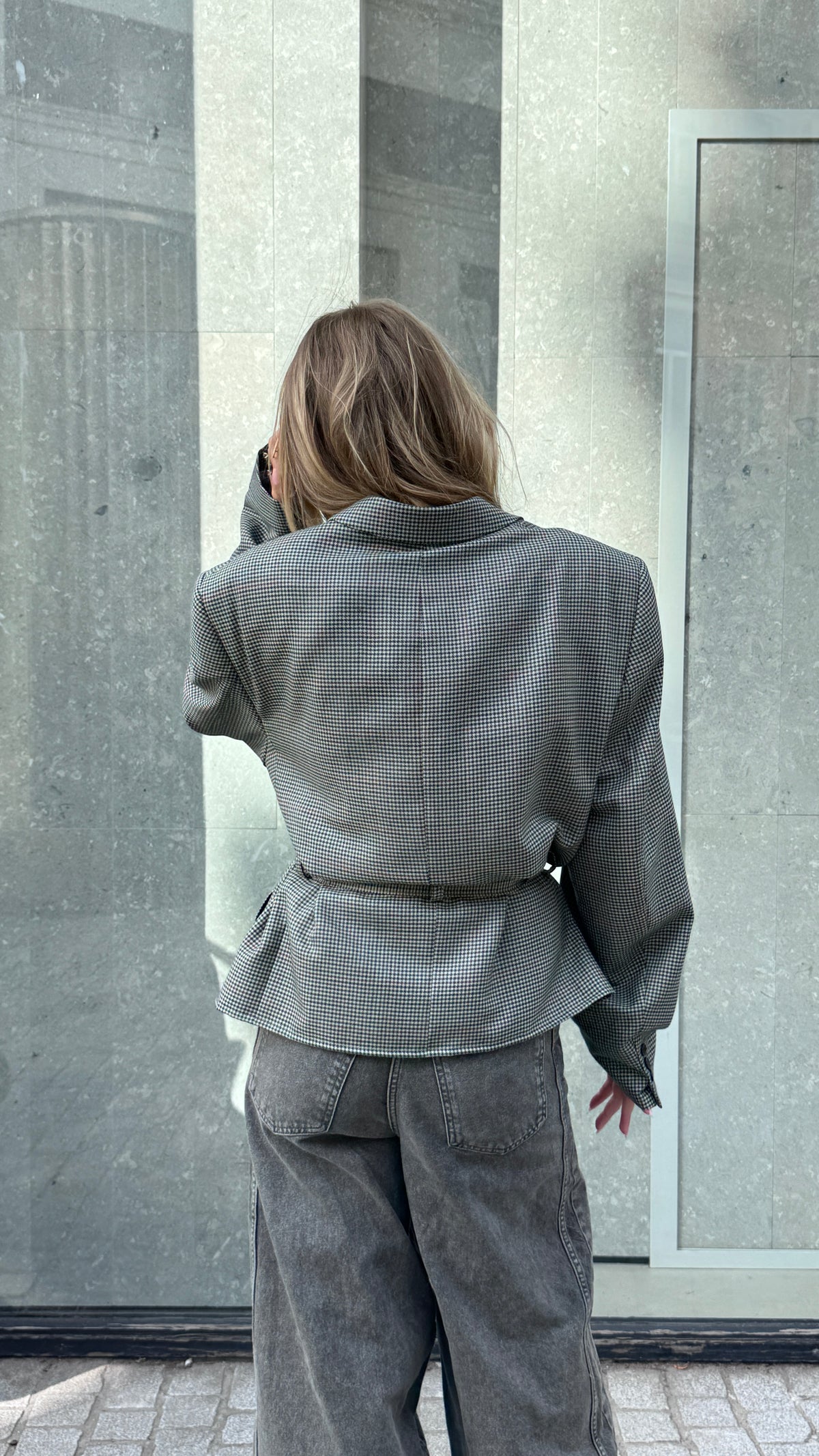 Hourglass Blazer Blue Checks M/L