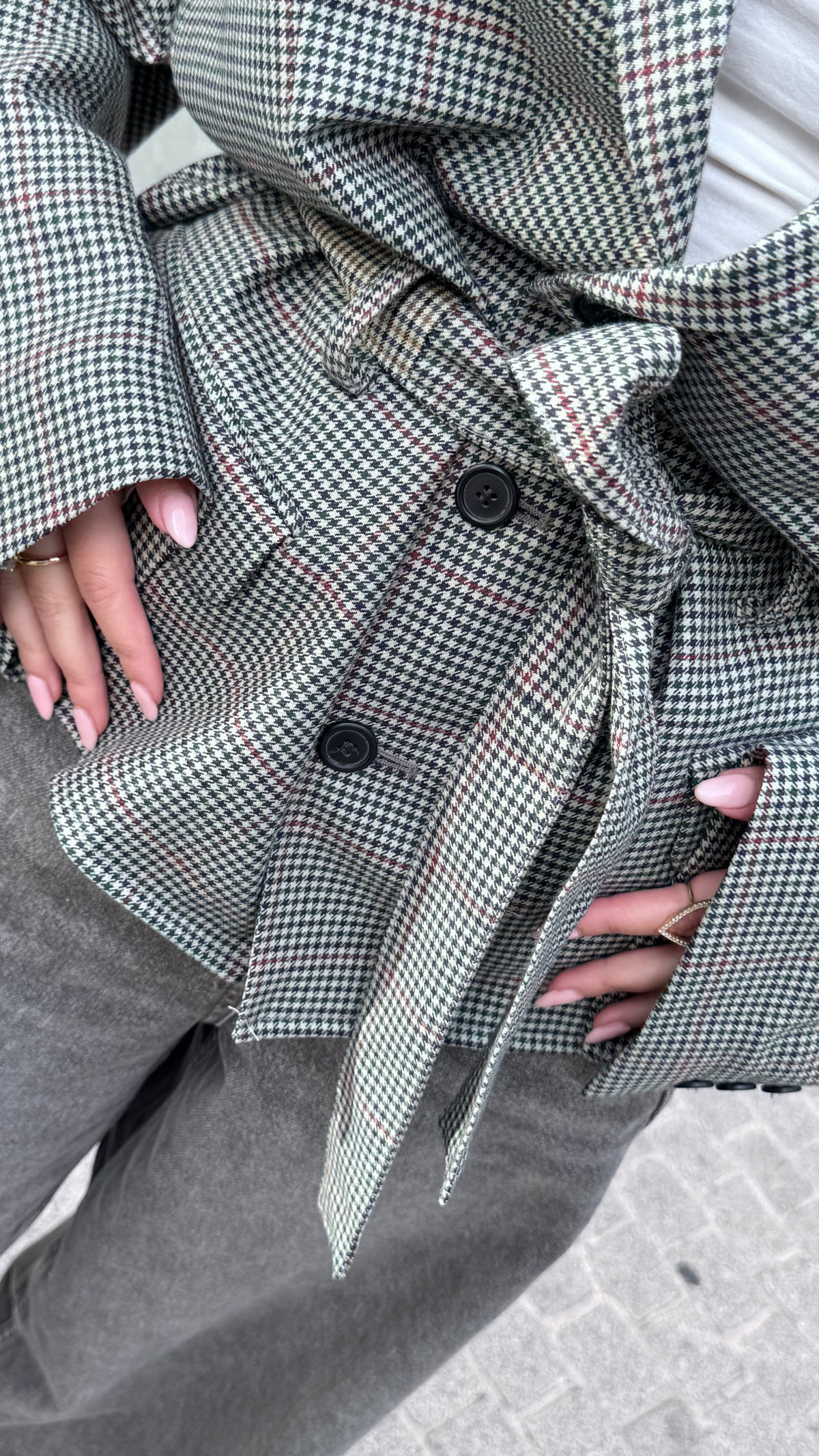 Hourglass Blazer Blue Checks M/L