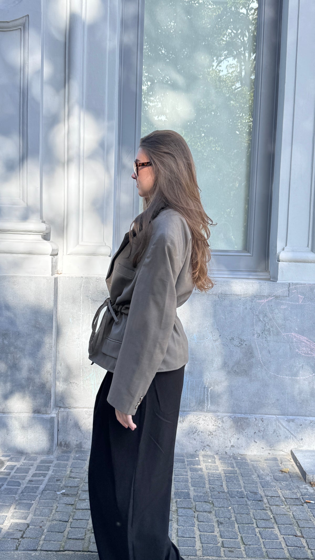 Peplum Blazer Beige M/L