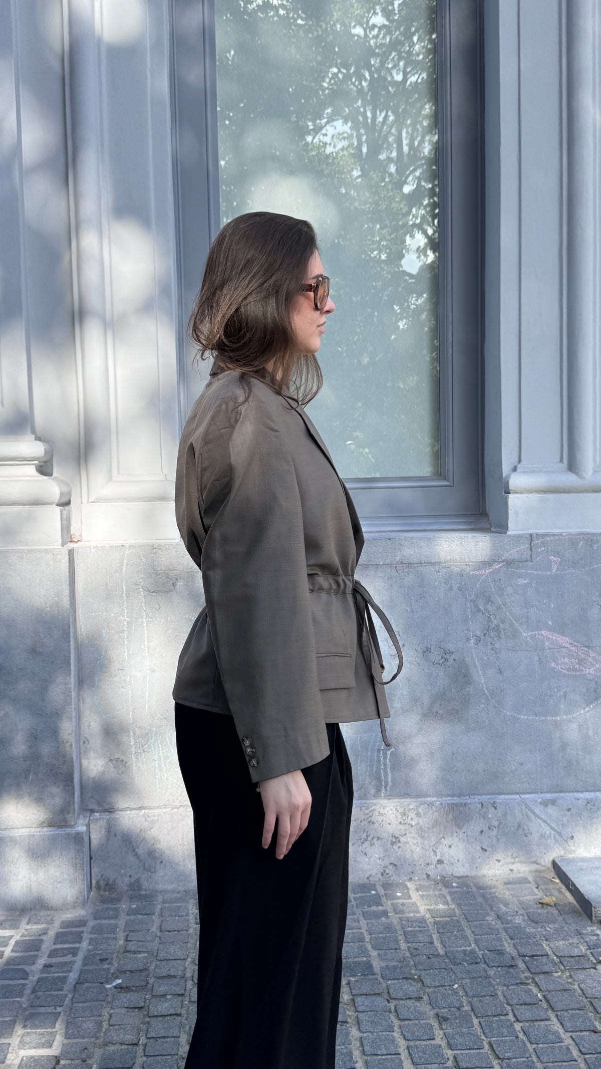 Peplum Blazer Beige M/L