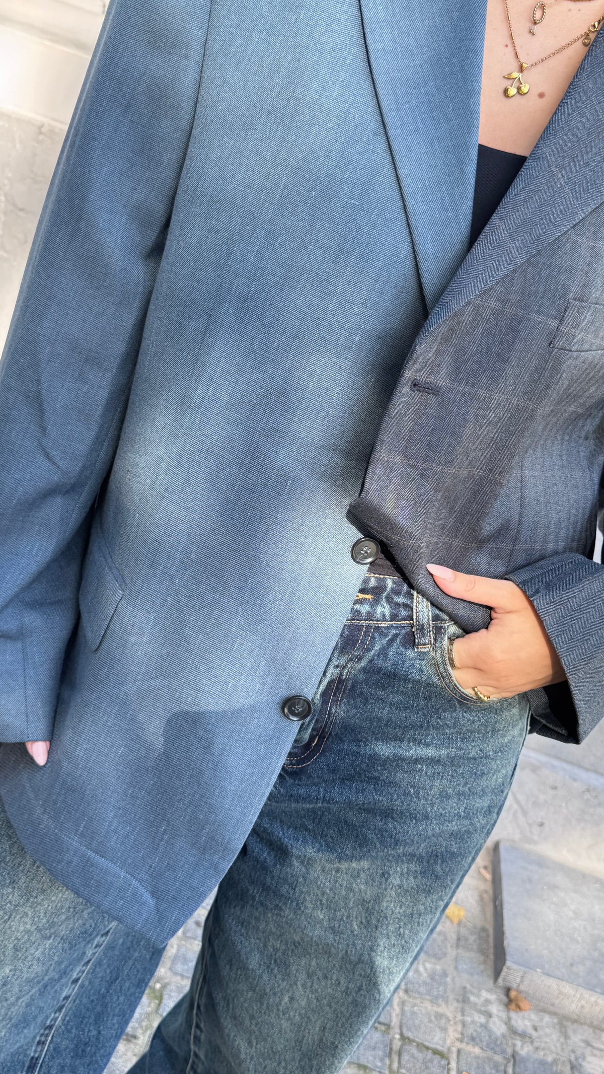 Twin Blazer Blue Grey M/L