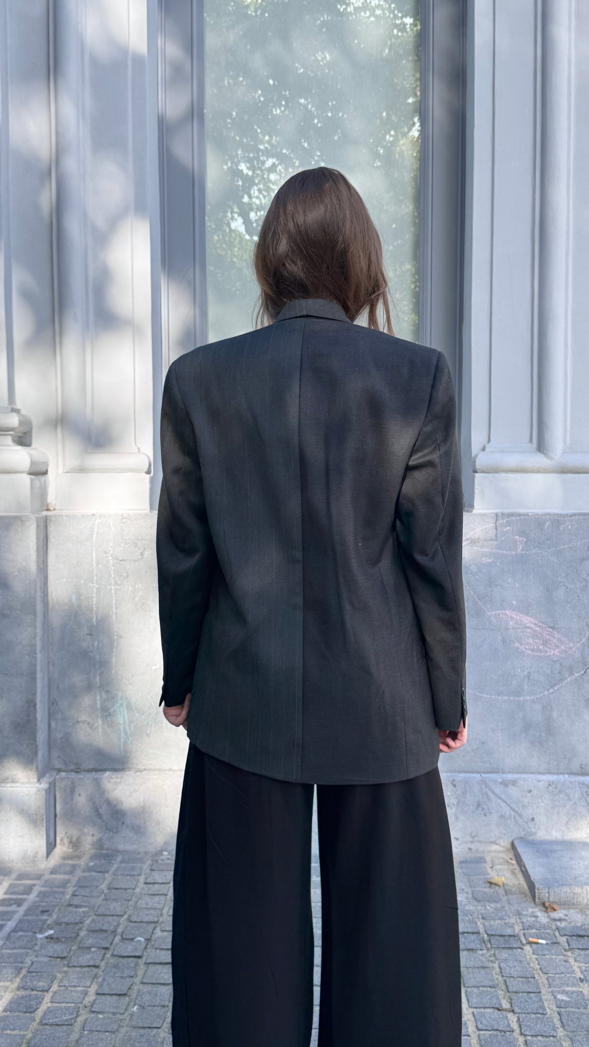 Twin Blazer stripe grey M/L